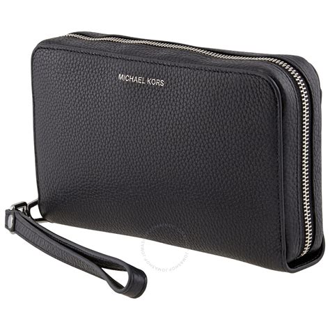 michael kors black zip around wallet